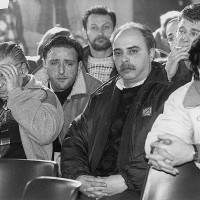 Comunicazione della cessazione dello stabilimento, gennaio 1998. Archivio fotografico Fiom-Cgil Bologna.