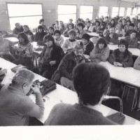 Presidio in fabbriche durante la lotta, dicembre 1983.
Archivio fotografico Fiom-Cgil Bologna