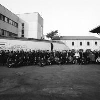 L’uscita del primo Etr 500. Da: Le Officine di Casaralta fra cronaca e storia, 1919-1979, s.l., s.n., 1980?