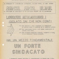 Volantino, Operaio Apprendista Impiegato della Minganti! Organizzati nel sindacato, s.d. Associazione “P. Pedrelli”-Archivio Storico della Camera del Lavoro di Bologna, Fondo Fiom-Cgil Bologna