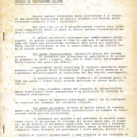 Ipotesi di piattaforma Calzoni, 23 settembre 1980. Associazione “Paolo Pedrelli” - Archivio Storico della Camera del Lavoro di Bologna, Fondo Fiom-Cgil Bologna.