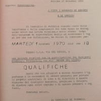 Volantino del consiglio di fabbrica, 27 novembre 1970.
Associazione “P. Pedrelli”-Archivio Storico della Camera del Lavoro di Bologna, Fondo Fiom-Cgil Bologna