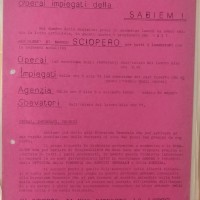 Volantino, 1969. Associazione “Paolo Pedrelli” - Archivio Storico della Camera del Lavoro di Bologna, Fondo Fiom-Cgil Bologna.