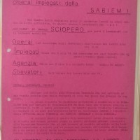 Volantino comitato unitario di agitazione, 1969.
Associazione “P. Pedrelli”-Archivio Storico della Camera del Lavoro di Bologna, Fondo Fiom-Cgil Bologna