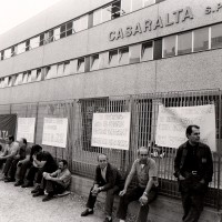 Vertenza per la conquista della piattaforma aziendale, 20 giugno 1984, Officine di Casaralta. Archivio fotografico Fiom-Cgil Bologna.