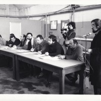 Assemblea aperta alla Curtisa, 3 febbraio 1981. Archivio fotografico Fiom-Cgil Bologna.