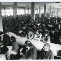 Assemblea di fabbrica aperta, 22 febbraio 1982. Archivio fotografico Fiom-Cgil Bologna.