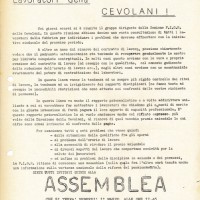 Volantino, 1968. Associazione “Paolo Pedrelli” - Archivio Storico della Camera del Lavoro di Bologna, Fondo Fiom-Cgil Bologna.