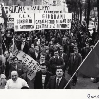 Sfilata a Roma per il Ccnl, 9 febbraio 1973. Archivio fotografico Fiom-Cgil Bologna.