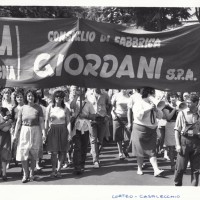 Sciopero provinciale dei metalmeccanici e corteo presso l’Associazione degli industriali, 24 giugno 1983. Archivio fotografico Fiom-Cgil Bologna.